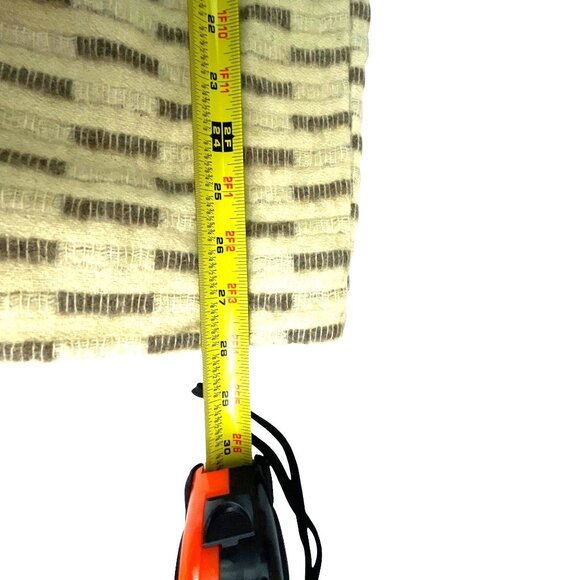 Earle Picard  1970s Wool Beige Brown High-Waisted Midi Skirt Button Front Office - Picture 7 of 10